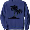 Palm Tree Christmas Tree Christmas Palm Tree Sweatshirt, M