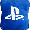 Paladone PlayStation 2-in-1 Cushion Blanket - Officially Licensed Travel Blanket, Foldable Soft Fluffy Throw, Compact Design for Gaming Room or Bedroom Decor