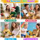 Car Toys for Toddlers, Excavator Toy with 2 Flashing Lights Music, Toy Trucks Construction Vehicle with 1 Moving Arm, Baby Toys for 3 4 5 6 Year Old Boys, Kids Valentine's Day Easter Birthday Gifts