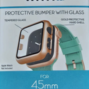 Apple Watch 45MM Protective Bumper Tempered Glass Smartwatch Screen Protector