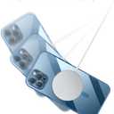 Spevert Magnetic Clear Case for iPhone 13 Pro Max with Camera Lens Protector Full Protection Case Compatible with MagSafe Elegant Anti-Scratch Case Cover 6.7 Inch (Purple)