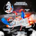 Wbzle Spaceship Shuttle Toy with Astronaut Figure - Space Toys with Lights and Sound - Rocket Ship Toy for Kids 3-5, Space Exploration Astronaut Toys Set, Outer Space Birthday Gift
