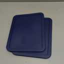 Pyrex 7211-PC 6 Cup Blue Food Storage Replacement Lid (2-Pack) - Made in USA