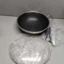 WANGYUANJI Stainless Steel Wok Pan with Lid, 12.6 Inch Honeycomb Hybrid Nonstick Stir Fry Pan, Tri-Ply Clad Skillet for Induction Electric Gas Stove, Dishwasher Safe, No Seasoning Needed (Serves 3-4)