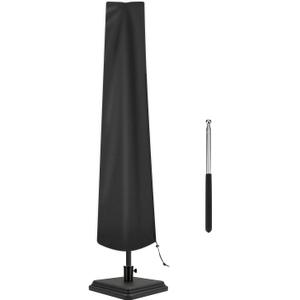 Patio Umbrella Cover Waterproof Umbrella Covers for Outdoor Umbrellas for 7 to 9Ft Umbrellas Protective Garden Market Parasol Umbrellas with Zipper and Rod, Black