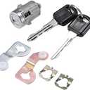 X AUTOHAUX 1Pcs Door Lock Cylinder w/ 2 Key for GMC Sierra 1500 2500 3500 Yukon for Chevy Silverado Tahoe Suburban for Hummer H2 for Cadillac Front Left Or Right Door Lock Tumbler NO.15298924