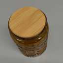 ANSQU Vintage Glass Canister, 23.7 FL OZ Glass Jar with Lid, Colored Mason Jar for Kitchen Pantry, Glass Food Storage Container for Coffee, Tea, Candy, Cookie, Sugar Container (Yellow, 1 Pack)