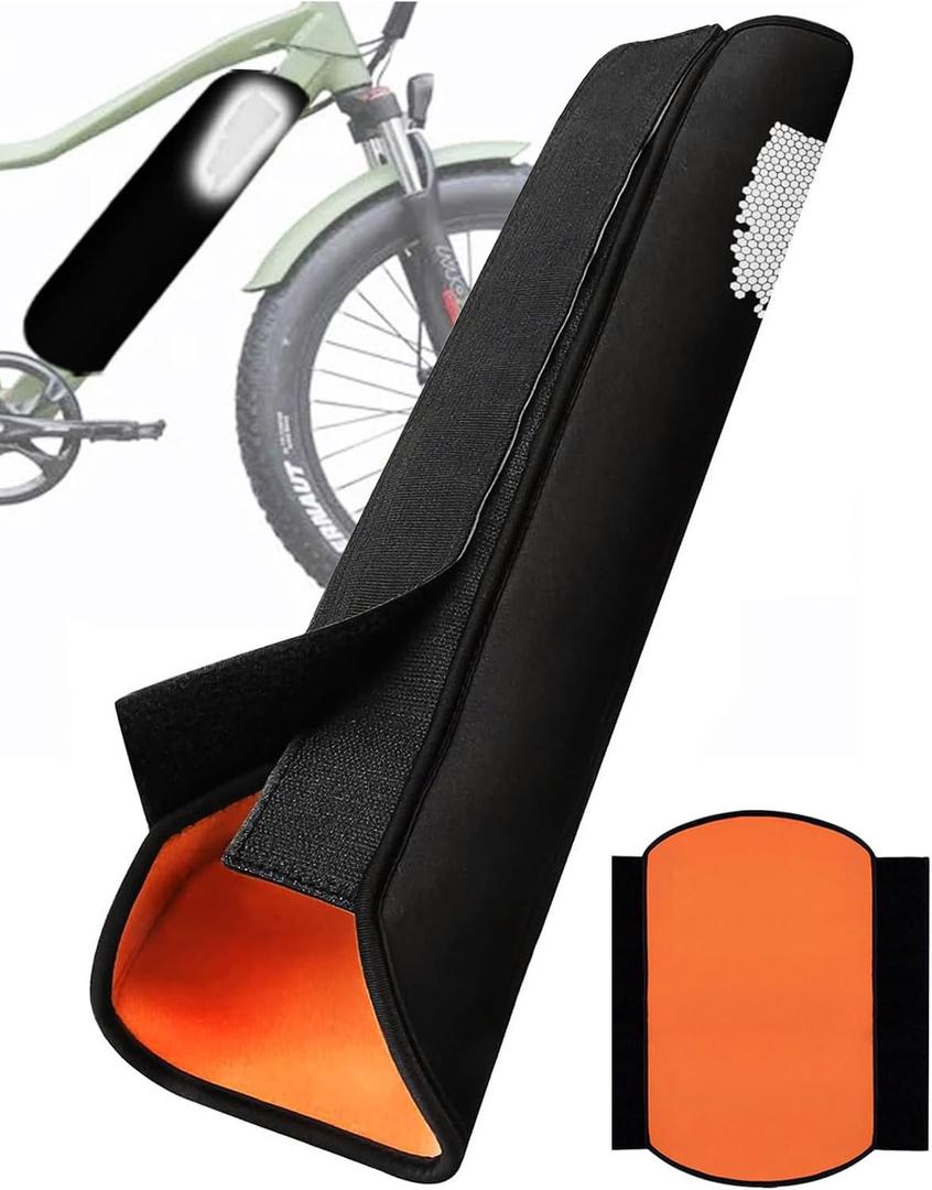 EBike Battery Cover, (11.8-15.8in circumference) Reflective Battery Protective E-Bike at Night, Bicycle Thermal Cover Waterproof Dustproof Bag