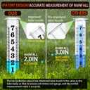 Rain Gauge outdoor, Upgraded Accurate Rain Gauges Outdoors best rated, Freeze Proof Thickened Transparent Plastic Rain Measure Gauge for Yard, Adjustable Height Large Rain Measuring Tool for Garden