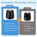 2 Piece Bathtub Shower Knob Replacement Kit for Price Pfister Verve and Windsor Tub/Shower Faucet Handle, Remodel/Rebuild Trim Kit with Hot & Cold Shower Knobs, Matte Black(Matte Black)