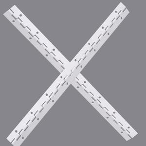 2PACK 16INCH White 304 Stainless Steel Piano Hinges,Heavy Duty 0.05-Inch Thick Continuous Hinges,2-Inch Open Width,Ideal for Modern Cabinet Doors, Display Cases & Furniture Hardware