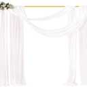 Fomcet 6.6FT x 10FT Backdrop Stand Heavy Duty with Base Gold Pipe and Drape Square Backdrop Stand Adjustable Portable Metal Arch Frame for Wedding Baby Shower Birthday Parties Banquet Decorations