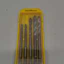 5 PCS Masonry Drill Bit Set, Professional Carbide Concrete Drill Bit Set for Concrete, Tile, Brick, Glass, Ceramic, Wood and Plastic, Quick Change 1/4" Hex Shank, Size 1/4" 5/16" 3/8" 1/2"