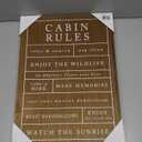 Cabin Rules Rustic Wood Sign 12x18