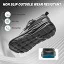 OrthoComfoot Men's Orthopedic Diabetic Wide Running Shoes: Comfortable Arch Support Sneakers for Plantar Fasciitis, Foot & Heel Pain Relief - Casual Work Walking Shoes (K1-black)