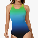 Beautikini Period Swimwear Women's One Piece Leak Proof Menstrual Bathing Suit Racerback Training Swimsuit for Teens Girls, Small
