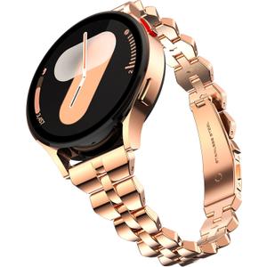 GELISHI 20mm Watch Bands Compatible with Galaxy Watch 7 6 5 4 Band 40mm 44mm for Women, Slim Stainless Metal Band Quick Release Strap for Galaxy Watch 6 Classic 43mm 47mm/Watch 4 Classic 42mm 46mm