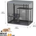 Outdoor Catio Cat Enclosure, Large Cat Cage with 3 Tiers Perches