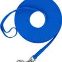 Waterproof Long Leash Durable Dog Recall Training Lead Great for Outdoor Hiking, Training, Yard, Beach and Swimming (Blue, 15ft)