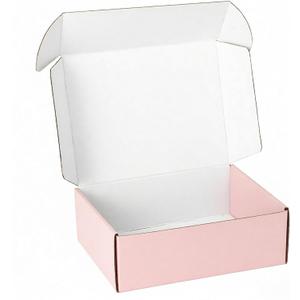 25 Pack 12"x9"x4" inch Shipping Boxes Pink Corrugated Cardboard Box for Small Business, Mailer, Shipping, and Packing