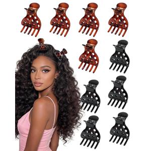 Hair Volume Clip 10 PCScurly hair clips Root Clips for Curly Hair Volume and Claw Clips for Thick Hair, Root Lifter for Bounce Curl No Crease curl clip for styling.