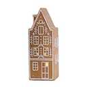 Cynkeyee Gingerbread Christmas Decorations Collectible Figurines - Resin Christmas Gingerbread House with Led Light Xmas Village Home Decor Gifts for Women Party Decorations 3.5x3.25x9 Inch