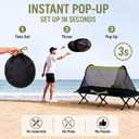 2 Pack Pop up Mosquito Tent for Camping 1 Person Instant Setup Foldable Bug Net Cot Tent with Ground Pin Portable Waterproof Screen Net for Cot Bed Hiking Summer Beach Outdoor