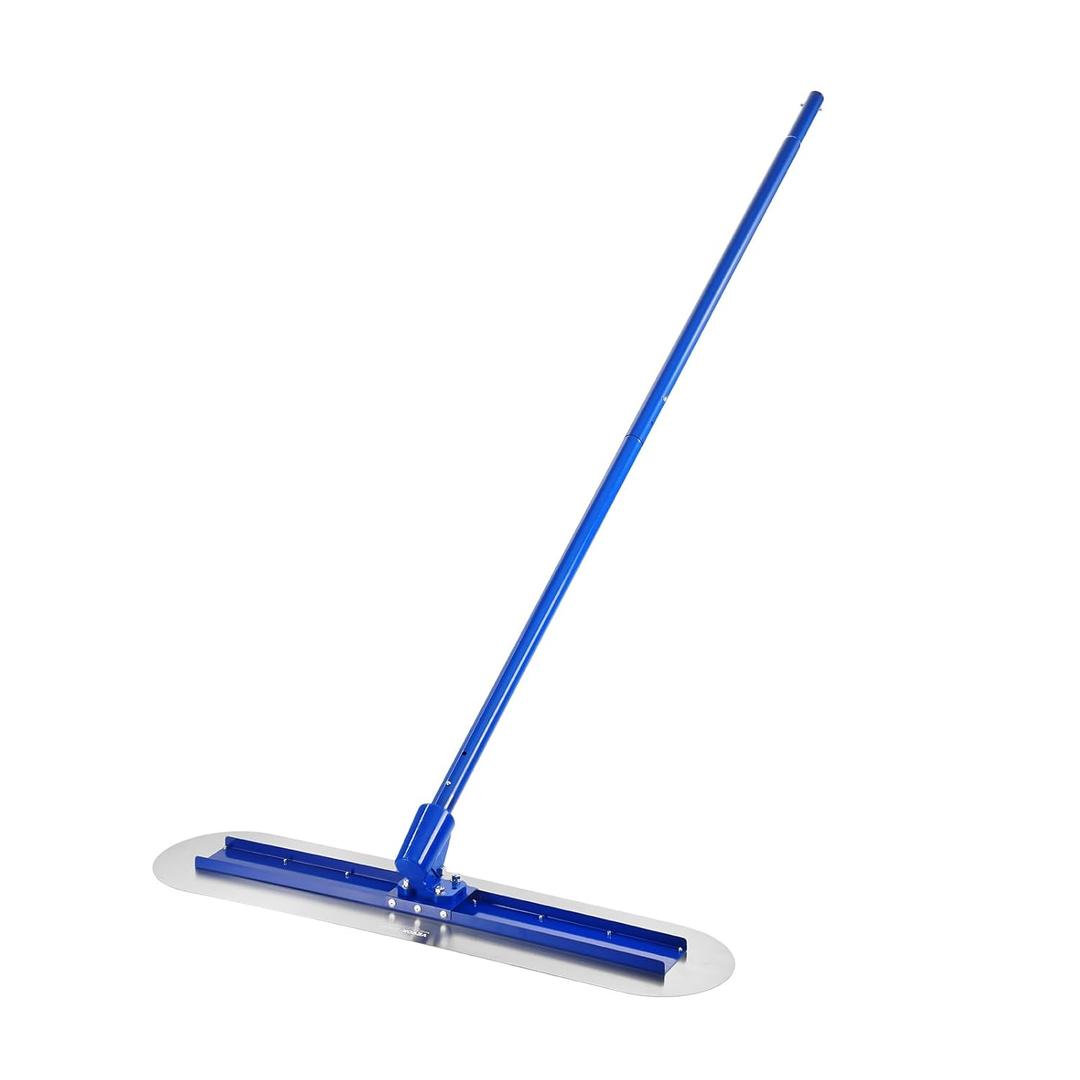 VEVOR Bull Float Magnesium Concrete Float, 47.24 x 7.28 Inch Round End Concrete Float Tool with 4 Aluminum Alloy Replaceable Handles, Cement Finishing Float for Various Industrial Applications