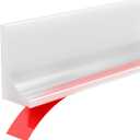 67" Shower Threshold Water Dam Silicone Shower Water Guard Collapsible Shower Door Bottom Seal Shower Splash Guard for Wet and Dry Separation (Transparent)