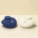Microfiber Jewelry Bust Display Necklace Pendant Small Jewelry Necklace Display Stand for Showcase(Blue)