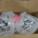 Disco Cowgirl Party Decorations, 2-pack 8-inch Hanging Disco Ball with Hot Pink Organza & Fishing Line, Hot Pink Party Decor for Birthday, Bachelorette, Baby Shower, Bridal Shower