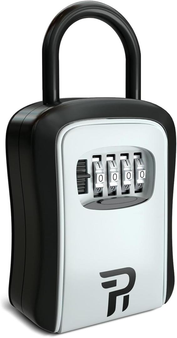 Key Lock Box Outdoor with Code  Realtor Security Lockbox for Spare Keys Outside  Rudy Run Combination Keybox for Home, Office, Garage, Apartment, and Airbnb - 1Pack (1-PACK)