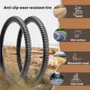 MOHEGIA Mountain Bike Tires Set: 2 Pack 26x2.1/27.5x2.1/ 29x2.1 Inch Folding Bicycle Tires Replacement and Pair 26/27.5/29 Inch Inner Tubes Schrader Valve with Tire Levers