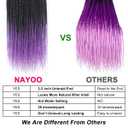 NAYOO Senegalese Twist Crochet Hair - 8 Packs 18 Inch Ombre Purple Crochet Hair For Black Women, 35 Strands/Pack Small Twist Crochet Braids Hair Hot Water Setting, Crochet Braiding Hair Straight Ends