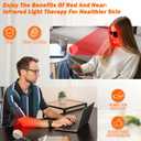 SAVILER Red Light Therapy Device, 660nm & 850nm Handheld Infrared Red Light for Face and Body, Compact & Portable LED Red Light Bulb for Skin Joints Muscles