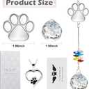 Pet Memorial Suncatcher, Dog Memorial Gifts, Crystal Ball Suncatcher for Pet Loss, Dog and Cat Bereavement Gift Idea, Sympathy Present