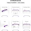 Signature Linen by D'Moksha Natural Table Runner 72 Inches Long, 100% Pure Linen, Hemstitch, 14 x 72 Inch Table Runner for Dresser, Dining- Spring, Summer