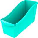 Storex Interlocking Book Bin, Large, 14-1/4 x 5-1/4 x 7 Inches, Teal