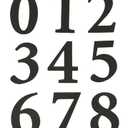 Hy-Ko Products MM-200B - Self Adhesive Molded Plastic Numbers 2.375" H - Black, 30 Pieces
