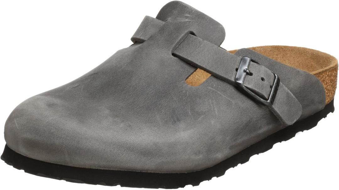Birkenstock Women's Boston Suede Clogs (14-14.5 Women/12-12.5 Men, Iron)