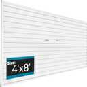 Brakki PVC Slat Wall Paneling 4x8 ft, Garage Organizer Storage System, White Slatwall Panels for Garage Organization Product, Heavy Duty Wall Mounted Tool Storage for Home