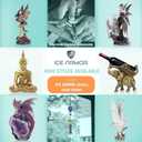 ICE Armor 8" H Peacock with Faux Crystal Accents Figurine Statue Sculpture Ornament Decoration Home/Room Decor and Gift Ideas for Housewarming, Holidays and Birthdays Great Collectible Addition