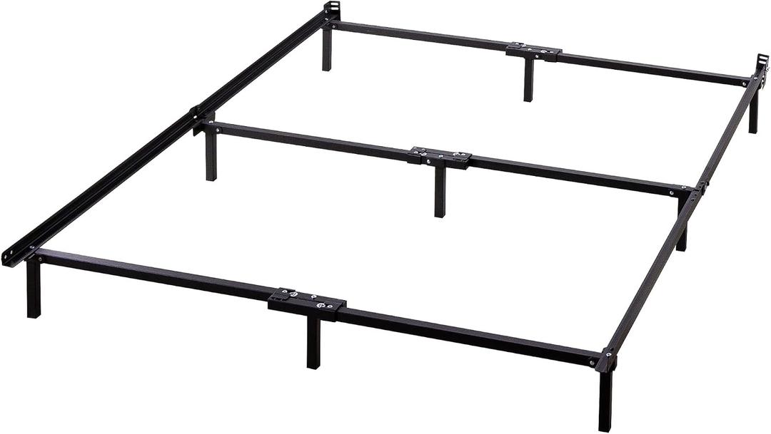 Zinus Michelle Compack 9-Leg Support Bed Frame, for Box Spring and Mattress Set, King, Black (AZ-SBF-07K)