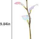 10pcs 24K Colorful Artificial Flower Rose Rainbow Rose Gift Mother's Day Birthday Party Women Gifts Wedding Decorations (10pcs)