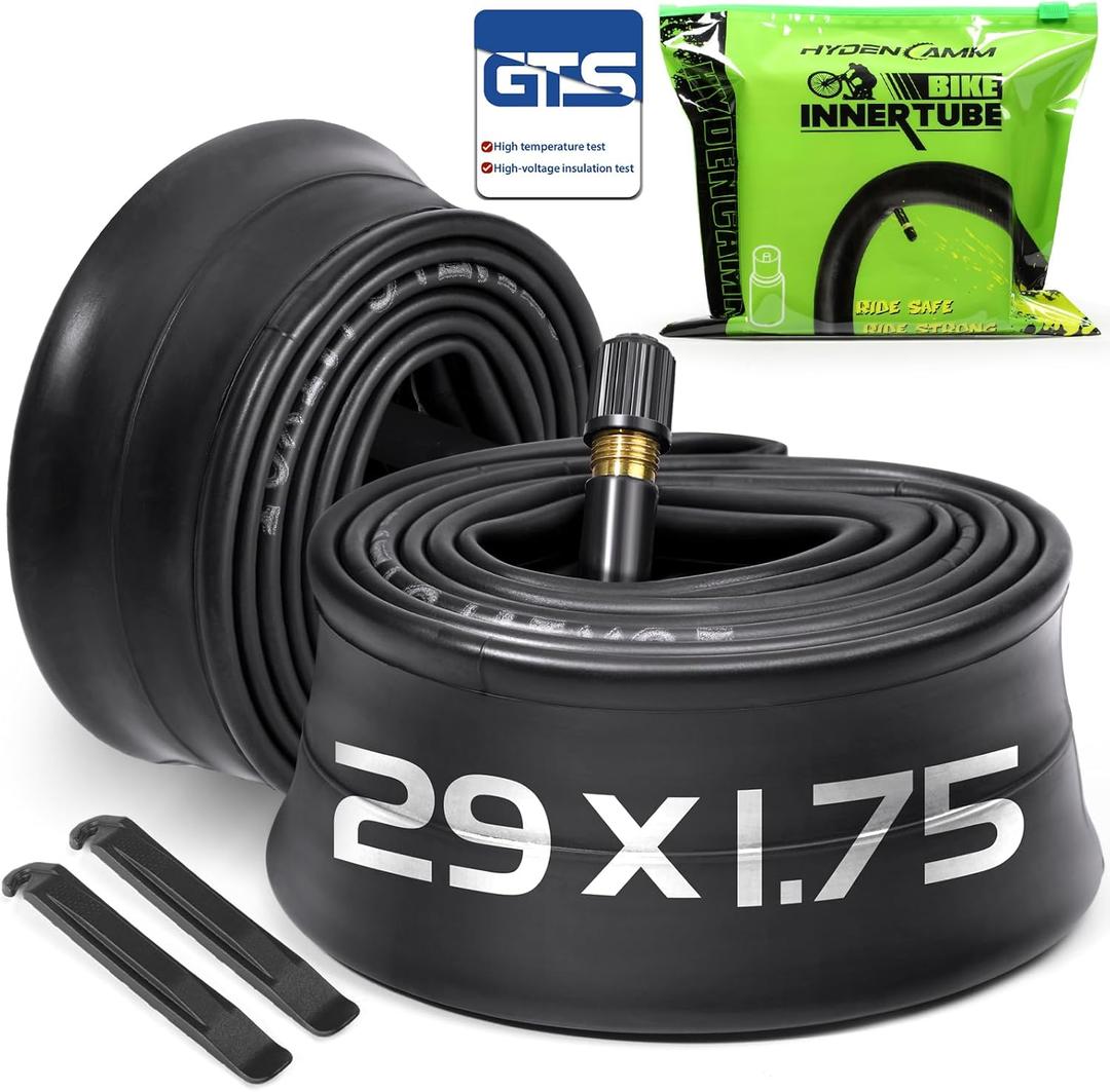 Hydencamm 2 Pack 29 Bike Tube Fit 1.75/ 1.95/ 2.125 with 32mm Schrader Valve, 29 Inch Bike Tire Tube with 2PCS Levers, Bicycle Tube 29 x 2.10 Compatible with Kids/ Road Bikes (2 of One Size)