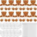 10 Sets Bear Blindfolded Diaper Changing Baby Shower Games Baby Dolls Diapers for Bridal Shower Gender Reveal Games Prizes Gifts for Adults Boys Girls (Dark Brown)