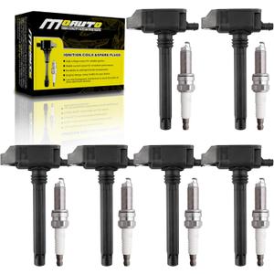 Set of 6 Ignition Coils Pack UF807 68223569AB & 6 PCS Iridium Spark Plugs Compatible with Chrysler Pacifica Dodge Durango Jeep Grand Cherokee Wrangler Ram 1500 3.6L V6