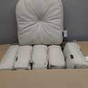 SUNROX LokGrip Non Slip Gel Memory Foam Chair Cushions for Dining Chairs Tailbone Pain Relief, Tufted Stain Resistant Thicken Durable Chair Pad for Dining Kitchen Office 17"x16" Set of 6, Cream