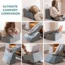 Ganondorf Ergonomic Foot Rest for Under Desk at Work Multi-Purpose Foot Stool Leg Elevation Pillow Back Support Cushion & Lap Desk Support, High-Density Foam with Washable Cover