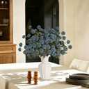 12Pcs Fake Kiku Flowers, Artificial Small Chrysanthemum Balls with Stems, Faux Silk Mini Pompon Mums for Vase Floral Arrangement DIY Bouquets Wedding Party Table Centerpieces Home Decor (No Vase)